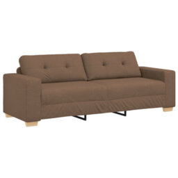 Vidaxl Sofa Set With Cushion 2 Pcs Brown 221 X 78 X 80 Cm Fabric - thumbnail 4