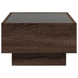 Berkfield Coffee Table With Led Brown Oak 70X50X30 Cm Engineered Wood - thumbnail 7