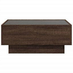Berkfield Coffee Table With Led Brown Oak 70X50X30 Cm Engineered Wood - thumbnail 6