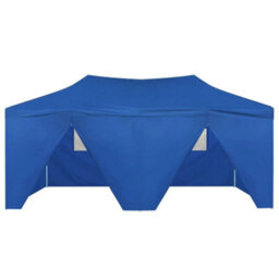 Berkfield Professional Folding Party Tent With 4 Sidewalls 3X6 M Steel Blue - thumbnail 3