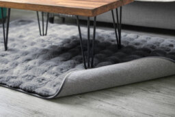 Deluxe Faux Fur Rug In Charcoal - thumbnail 2