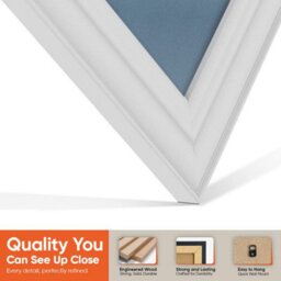 "16X16"" White Classic Vinyl Record Frame With Pompadour Mount For 12 Inch Lp Disc - Ak Frames" - thumbnail 3