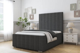 "Sloomy Radcliffe Graphite Dumfries Bed Frame With Mattress With 50"" Upholstered Headboard 3' Single" - thumbnail 2