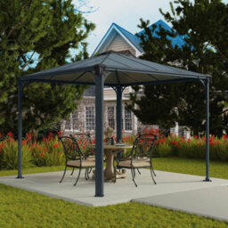 Xample Palram Canopia Palermo 3X3M Aluminium Gazebo With Heat Block Polycarbonate Roof, Built-In Gutters, Uv & Weather Resistant - thumbnail 8