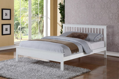 Flintshire Furniture Pentre King Size 5Ft White Hardwood Bed Frame
