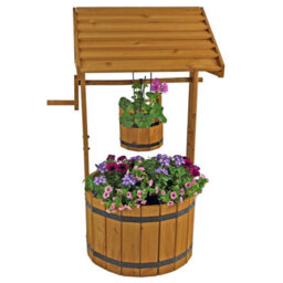 Actiasgear Wooden Wishing Well Garden Planter - thumbnail 2