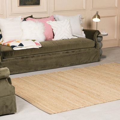Yolette Artisan Chunky Woven Jute Rug 170X120Cm - image 1