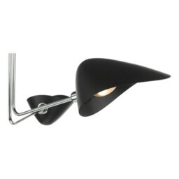 DAR Sebastian 3 Light Semi Flush Matt Black Polished Chrome - thumbnail 3
