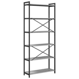 Berkfield Bookcase Grey Sonoma 80 X 30 X 188 Cm Engineered Wood - thumbnail 7