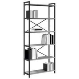 Berkfield Bookcase Grey Sonoma 80 X 30 X 188 Cm Engineered Wood - thumbnail 3