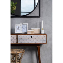 Orsina Small Terrazzo Photo Frame, Compact 4X6 Design With Multicoloured Stone Pattern, Freestanding Display - thumbnail 4