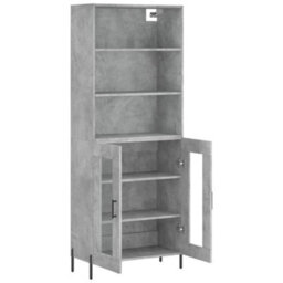 Berkfield Highboard Concrete Grey 69.5X34X180 Cm Engineered Wood - thumbnail 4