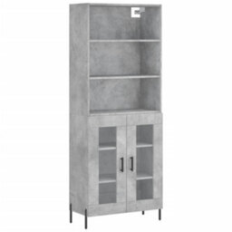 Berkfield Highboard Concrete Grey 69.5X34X180 Cm Engineered Wood - thumbnail 2