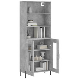 Berkfield Highboard Concrete Grey 69.5X34X180 Cm Engineered Wood - thumbnail 3