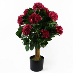 Leaf 75Cm Artificial Pink Bush Hydrangea Plant Potted - thumbnail 1