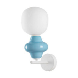 Luminosa Lighting Luminosa Clio Globe Wall Lights Blue, Matt White E14 1X5W - thumbnail 1