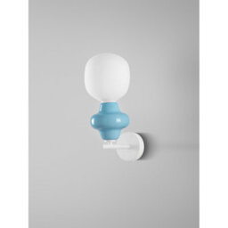 Luminosa Lighting Luminosa Clio Globe Wall Lights Blue, Matt White E14 1X5W - thumbnail 3
