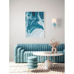 Luminosa Lighting Luminosa Clio Globe Wall Lights Blue, Matt White E14 1X5W - thumbnail 2