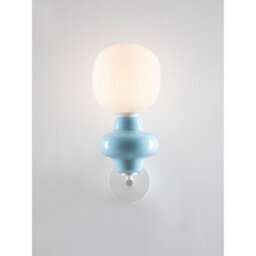 Luminosa Lighting Luminosa Clio Globe Wall Lights Blue, Matt White E14 1X5W - thumbnail 5