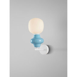 Luminosa Lighting Luminosa Clio Globe Wall Lights Blue, Matt White E14 1X5W - thumbnail 4