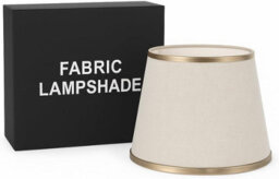 Off White Fabric Lampshade 22Cm With A60 Led Bulb, Ceiling Pendant Table Lamp Shade Modern Home Lighting
