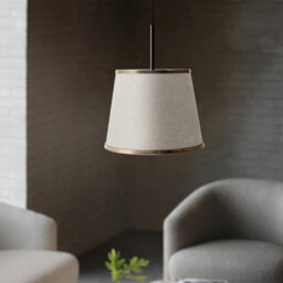 22Cm Off-White Fabric Lampshade With A60 Led Bulb Modern Light Shade For Ceiling Pendant Table Lamps - thumbnail 7