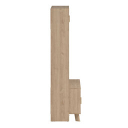 Wyld Haus Hobro Tv Unit, Natural Oak & White, 2 Sliding Doors - thumbnail 5