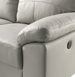 SC FURNITURE LIMITED Grey Leather Corner Sofa + Usb Charging Ports - Lhf - Brooklyn - thumbnail 5