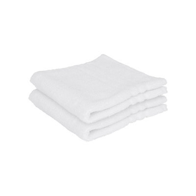 Nicola Spring Cotton Wash Cloths - 30Cm X 30Cm - White - Pack Of 2 - image 1