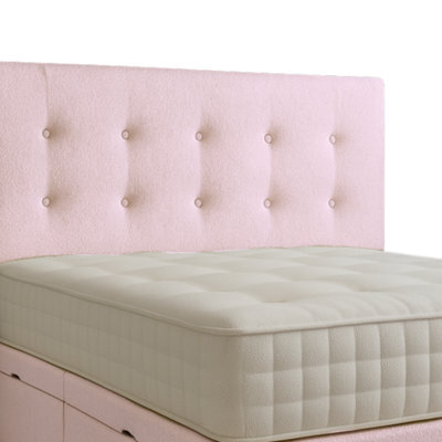 "Urban Textures Luxury 51"" High Eden Boucle Upholstered Bed Headboard - Pink" - image 1