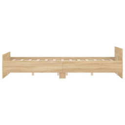 Berkfield Bed Frame With Headboard And Footboard Sonoma Oak 150X200 Cm - thumbnail 5