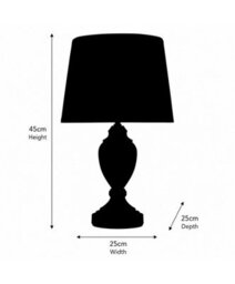 Lighting Supermarket Malham Small Touch Control Table Lamp With Ivory Pleated Shade - Cream & Brass - thumbnail 2