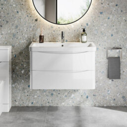 Aveli 800mm Bathroom Vanity Unit Wall Hung Furniture Cabinet Basin Soft Close White