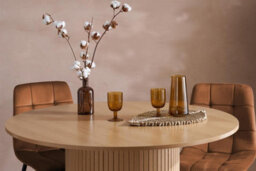 Birlea Axel Round Fluted Dining Set Table With 4 Chairs - thumbnail 2