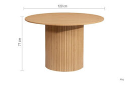 Birlea Axel Round Fluted Dining Set Table With 4 Chairs - thumbnail 9