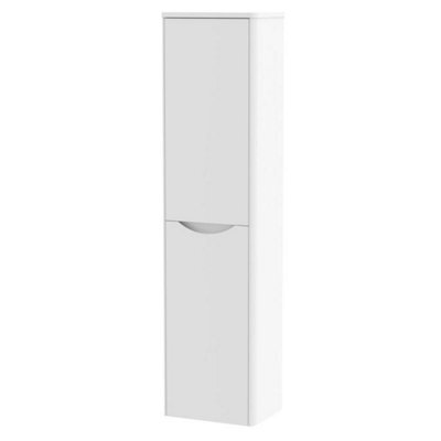 Dezine Thames 350mm Satin White Tall Storage Unit - image 1