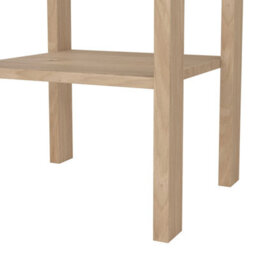 Wyld Haus Wildberry Natural Oak Bedside Table With 1 Drawer And Leather Strap Handle - thumbnail 9