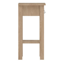Wyld Haus Wildberry Natural Oak Bedside Table With 1 Drawer And Leather Strap Handle - thumbnail 7