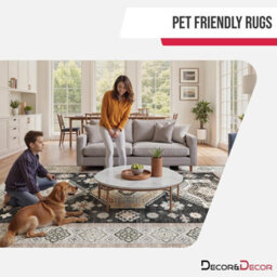 Decoranddecor Area Rugs, Living Room Rugs, Washable Rugs, 160X230Cm, Non-Slip, Pet Friendly, Low Pile, Traditional Rug - Duskra - thumbnail 8