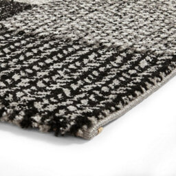 Grey/black Geometric Modern Handmade Rug For Living Room Bedroom And Dining Room-120Cm X 170Cm - thumbnail 5