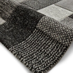 Grey/black Geometric Modern Handmade Rug For Living Room Bedroom And Dining Room-120Cm X 170Cm - thumbnail 6