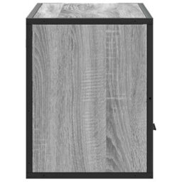Berkfield Tv Cabinet Grey Sonoma 80X31X39.5 Cm Engineered Wood And Metal - thumbnail 5