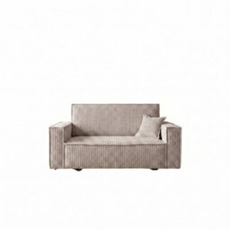 Viva Star Ii 2 Seater Sofa Bed 152 Cm Sleeping Function Storage Cream Poso Fabric Modern Living Room - thumbnail 2