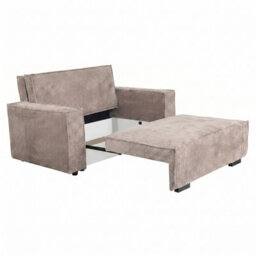 Viva Star Ii 2 Seater Sofa Bed 152 Cm Sleeping Function Storage Cream Poso Fabric Modern Living Room - thumbnail 3