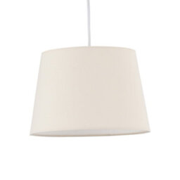 First Choice Lighting Natural Cotton 23Cm Tapered Cylinder Pendant Or Shade - thumbnail 1