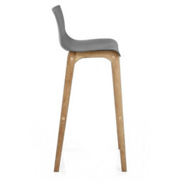 Atlantic Drift Charcoal Bar Stool & Oak Legs - thumbnail 4