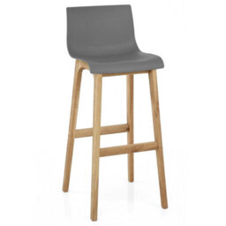 Atlantic Drift Charcoal Bar Stool & Oak Legs - thumbnail 5