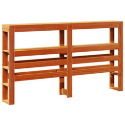 Berkfield Headboard With Shelves Wax Brown 120 Cm Solid Wood Pine - thumbnail 6