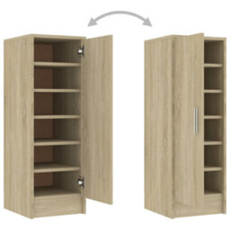 Berkfield Shoe Cabinet Sonoma Oak 32X35X92 Cm Engineered Wood - thumbnail 6