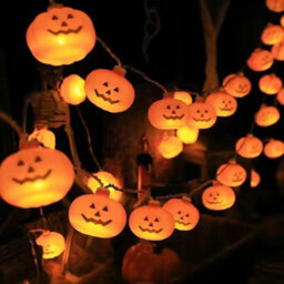 Halloween Lights Outdoor Indoor 10Ft 20 Led 3D Pumpkin Lights Halloween String Lights Battery Operated For Home Porch Yard Party - thumbnail 1